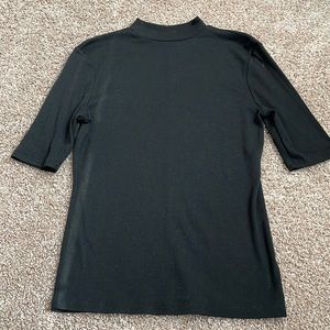 Black Ribbed Turtleneck